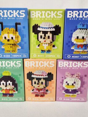 Bricks Micro Building Blocks - Mickey Mouse & Friends (set of 6)